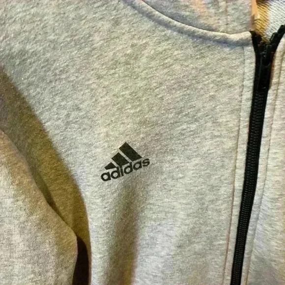 Men’s Adidas Tango Entrusco Zip Up Hoodie Grey Small - Picture 2 of 7